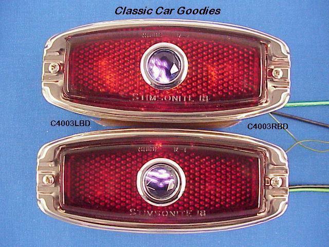 1941-1948 chevy tail lights 1942 1946 1947 blue dots!