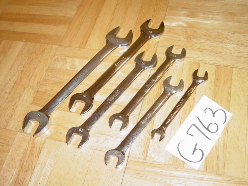 Snap on tools 6 piece metric open end standard length wrench set