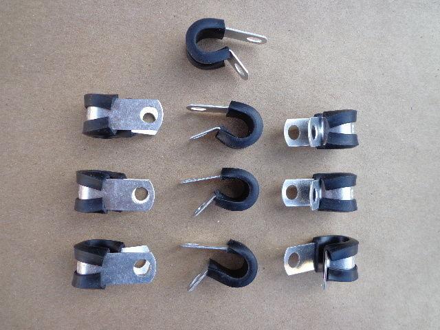 (10) new 3/8" aluminum clamps - for all 30's thru 60's all models