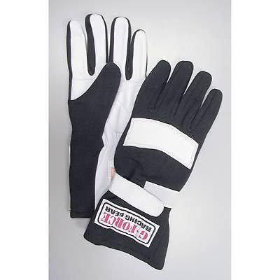 G-force racing 4100xlgbk gloves g1 single layer nomex/leather x-large black pair
