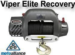 New viper 8000lb 4x4 truck recovery winch w/ black amsteel rope / elite