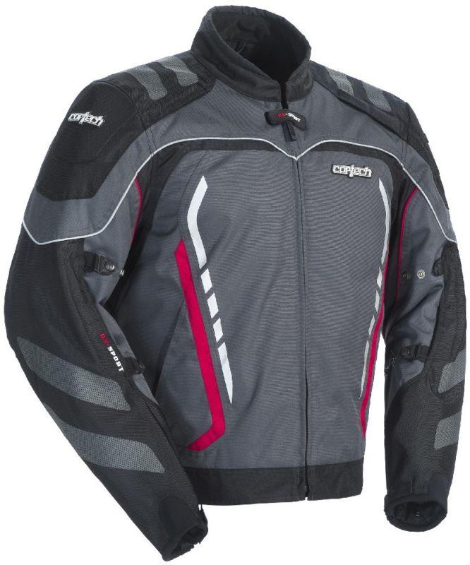 Cortech gx sport series 3 gun metal medium textile motorcycle riding jacket md