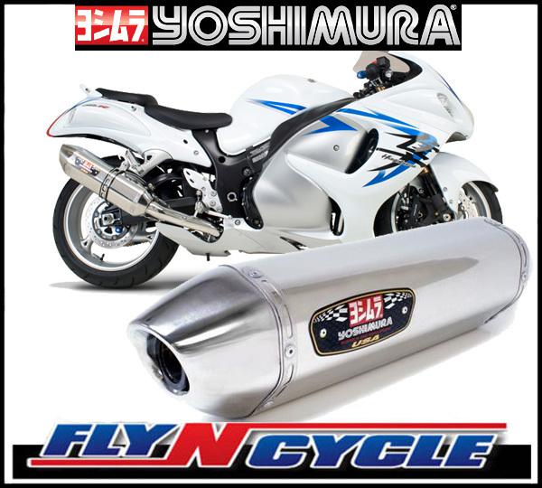 Yoshimura r-77 stainless/ss end cap dual slip-on exhaust 08-12 suzuki hayabusa