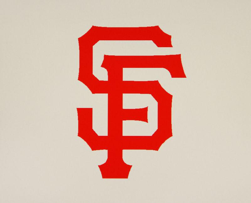 6''x 4.3'' sf san francisco giants mlb logo vinyl decal sticker red