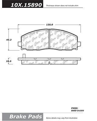 Centric 105.15890 brake pad or shoe, front