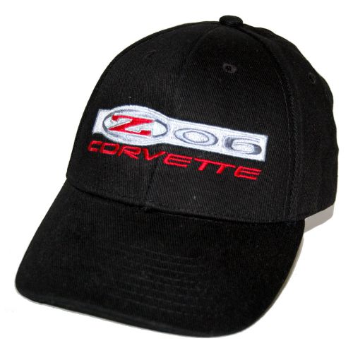 Chevrolet corvette z06 cotton twill black hat cap shipped in a box