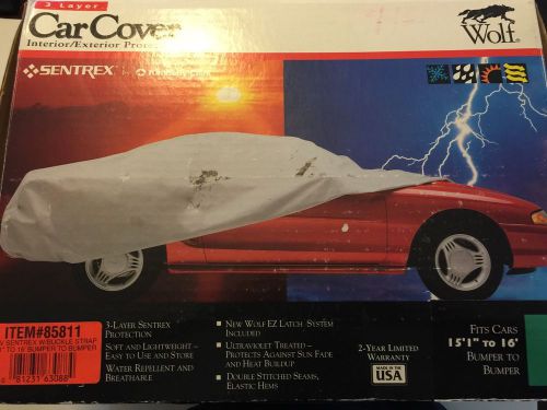 Wolf ready fit deluxe car cover 15&#039;1&#034; to 16&#039; size 4 new