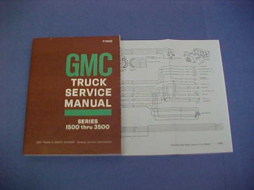 1968 gmc 1500 2500 3500 pickup van truck service repair shop manual 68 w/ wiring