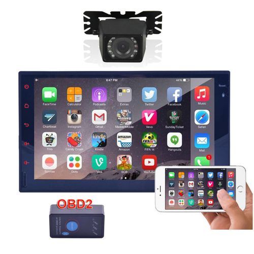 Gps navigation android4.4 quad core car stereo radio bt built-in wifi+camera+obd