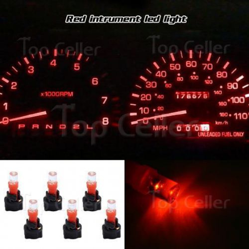 6x pc74 bulbs kit for indicator dash check engine instrument lights red for ford
