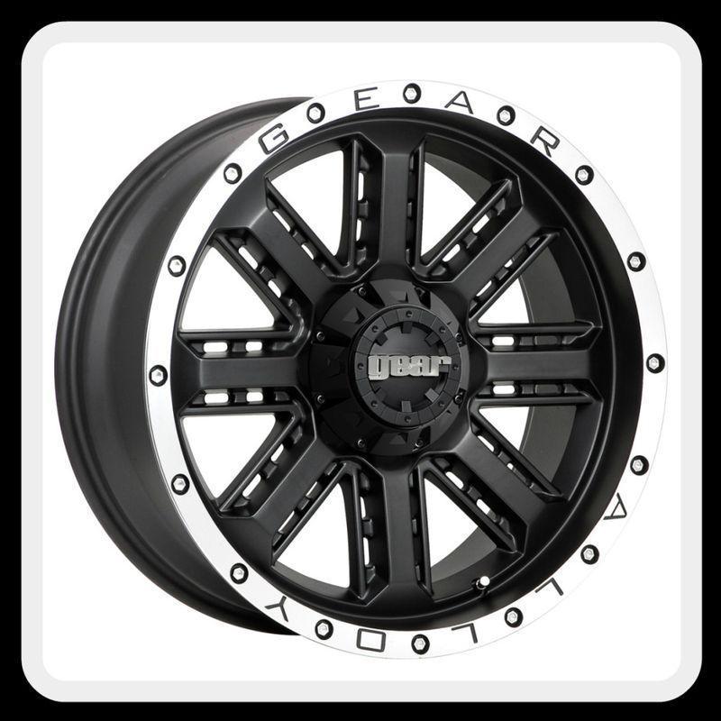 20" gear alloy nitro black with 35x12.50x20 nitto mud grappler mt wheels rims 