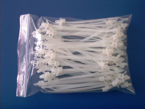 Push mount cable ties with arrowhead &amp; wings fixing base, uk made, 70 pcs,