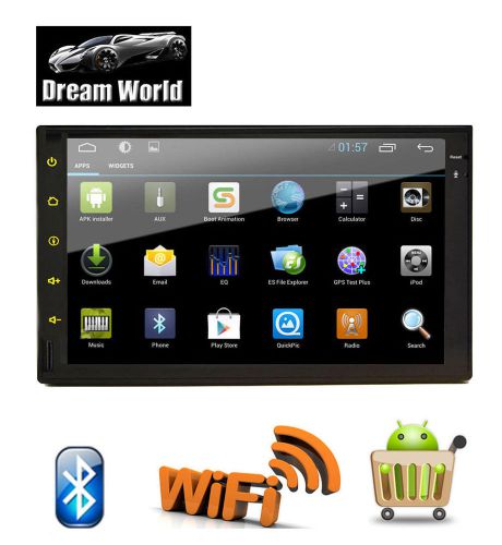 Double 2din 7&#034; android 4.4 in-dash car gps stereo radio bluetooth wifi 3g no dvd