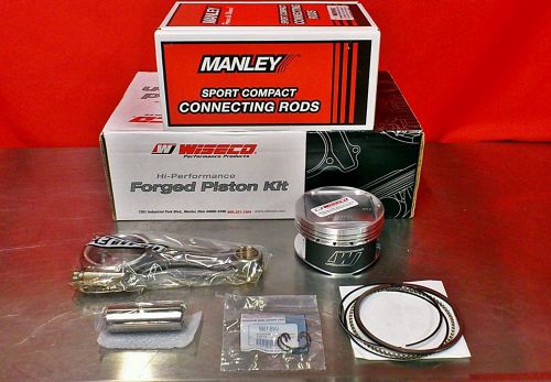 Manley rods 14023-4 wiseco k556m86ap pistons fits sr20det  nissan s13 s14