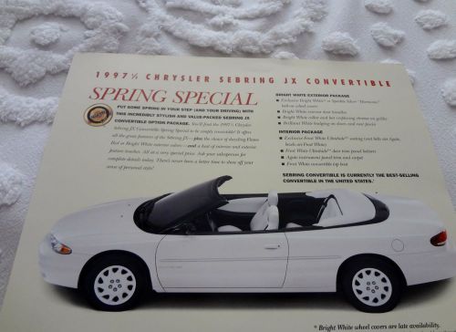 1997 chrysler sebring coupe/convertible sales brochure