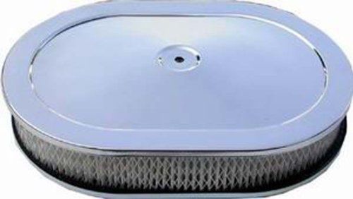 Chrome steel 12 x 2 oval air cleaner set - paper e