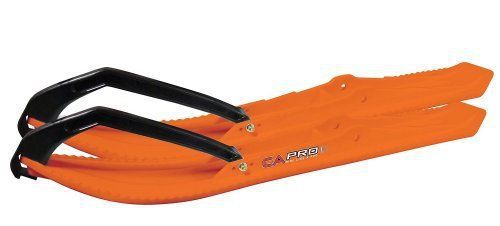 Pair of orange c&amp;a pro boondocking xtreme 71/4 snowmobile skis w/black c&amp;a loops