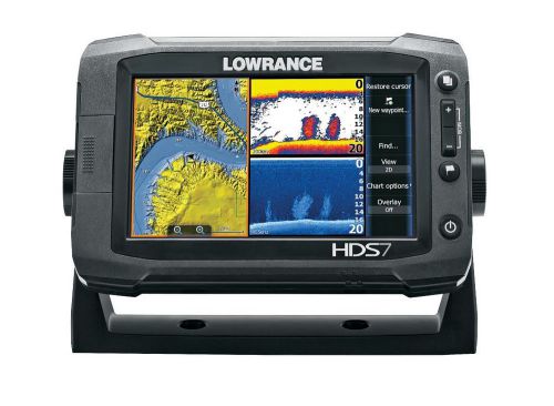 Lowrance hds-7 gen2 touch fishfinder w/gps combo with 83/200 khz hdi transducer
