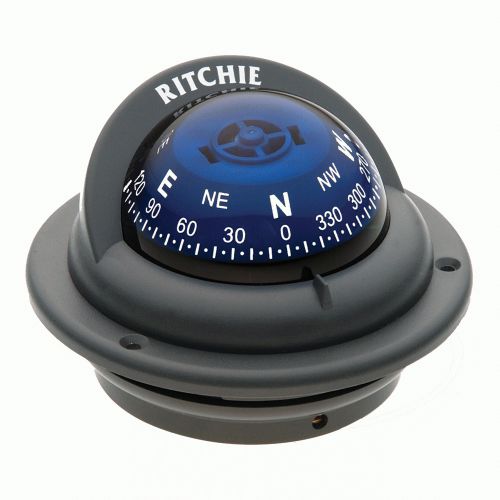 New ritchie tr-35g trek compass - flush mount - gray