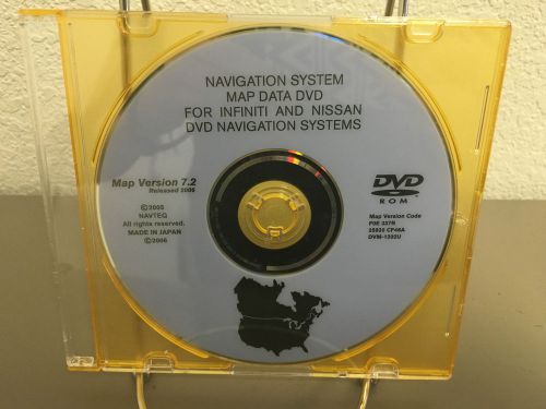 Infiniti nissan 2006-2010 navigation dvd version 7.2 p/n 25920 cf46a / dvm-1202u