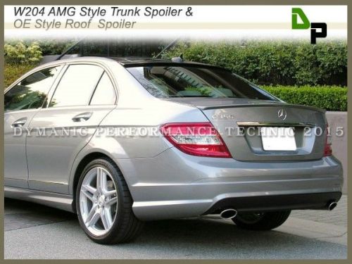 #744/775 amg trunk spoiler &amp; #040 oe roof wing for benz w204 c-class sedan 08-14