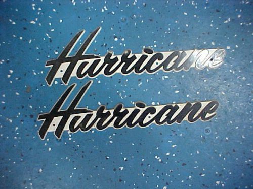 Hurricane emblems in cursive writing *vintage* new old stock awesome find!!