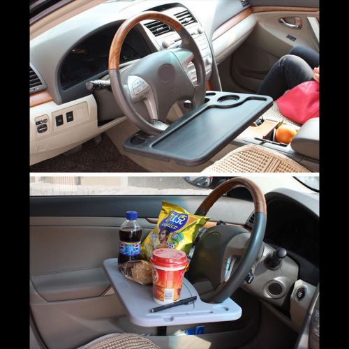 Hot black auto interior trim car laptop and food steering wheel tray universal