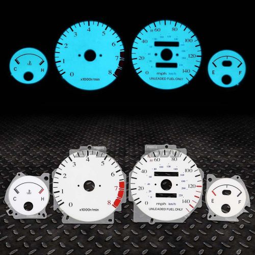 White face dash indiglo glow gauge el cluster for 90-93 integra gs/rs/ls at auto