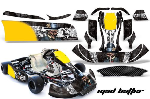 Amr racing graphics crg na2 kart wrap new age sticker decal kit mad hatter wht