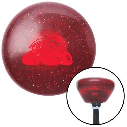 Red monster truck red retro metal flake shift knob with m16 x 1.5