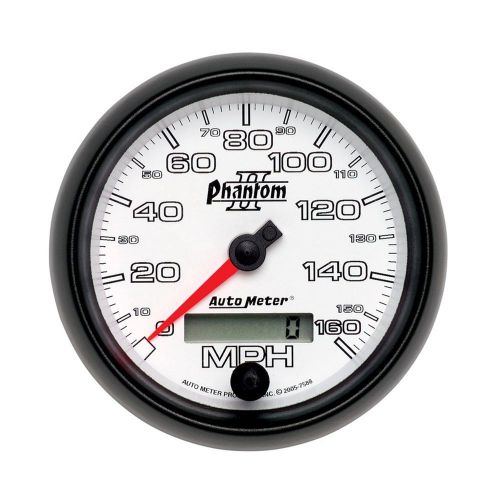 Auto meter 7588 phantom ii speedometer analog electrical 0-160 mph 3 3/8 inch