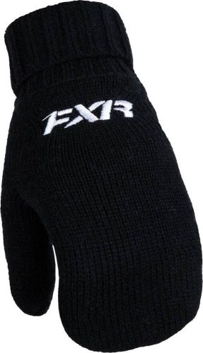 New fxr-snow knitt adult micro-fleece gloves/mitts, black, large/lg