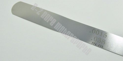 .0015/.038mm feeler gage gauge 12&#034; long strip 1/2&#034; wide usa made carbon steel