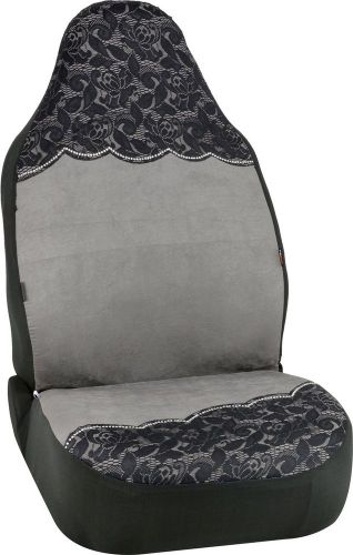 Bell automotive 22-1-56714-9 floral lace grey universal bucket seat cover