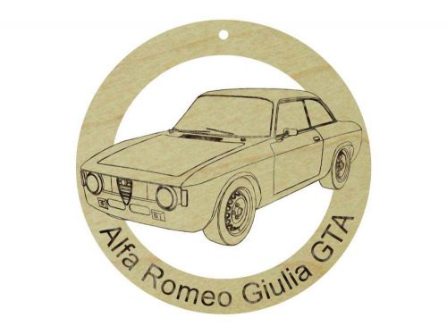 Alfa romeo julia gta maple hardwood ornament sanded laser engraved