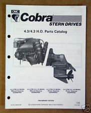 1990 omc cobra parts catalog 4.3 / 4.3 ho models**
