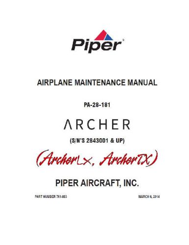 Piper maintenance manual pa-28-181