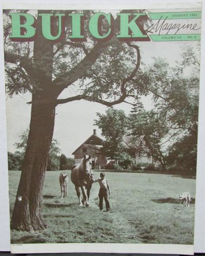 Buick magazine august 1951 vol 13 no 2 original with travel articles