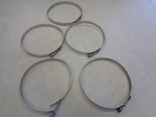 Voss t40h-75-875-za stainless steel hose clamps lot of ( 5 ) marine boat