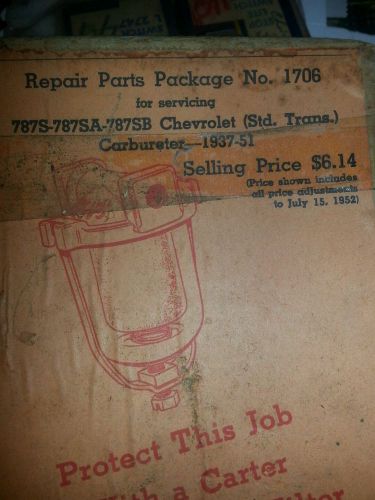Carburetor repair kit 787s-787sa-787sbout chevrolet 1937-51