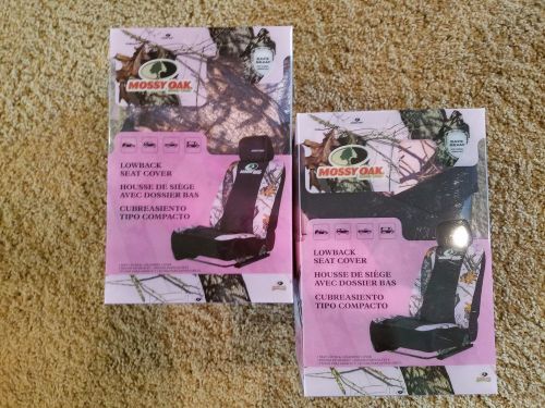 Set of 2 unopened mossy oak pink camouflage low-back bucket seat cover