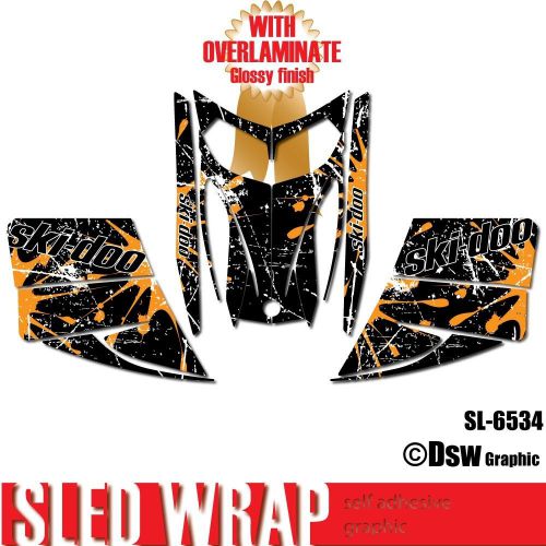 Sled wrap decal sticker graphics kit for ski-doo rev mxz snowmobile 03-07 sl6534