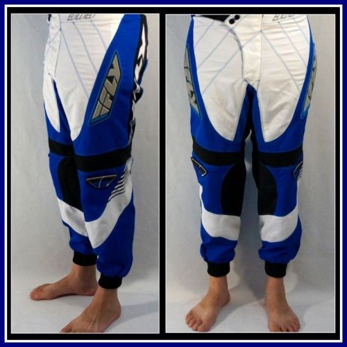 Fly raceing 303 blue white motorcycle motocross racing pants size (34) #7202
