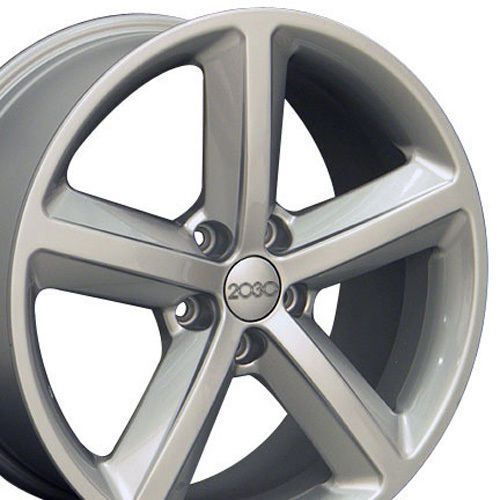 One 18x8 new a5 silver wheel fits audi a4 a6 a8 allroad b1w