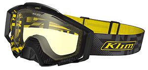 Klim radius pro goggle threat yellow tint lens snowmobile snowboard snox ski