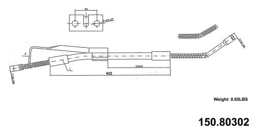 Centric parts rear brake hose - centric parts