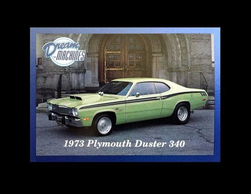 Dream machines trading card 1973 plymouth duster 340