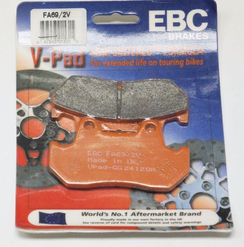 Ebc brakes v-pad semi-sintered street brake pad fa69/2v for honda motorcycles