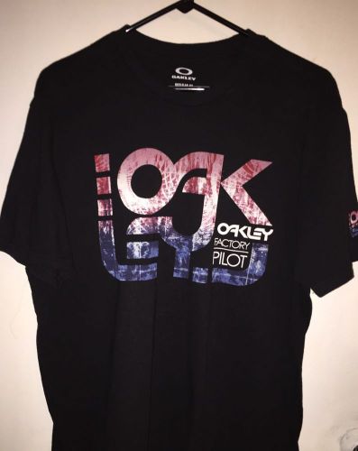 Oakley factory pilot t-shirt  motocross -old school sz large black