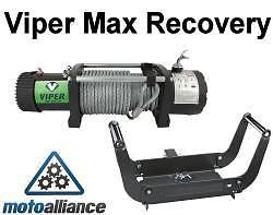 Viper max 13000lb 4x4 recovery winch with wireless system &amp; 2&#034; receiver cradle